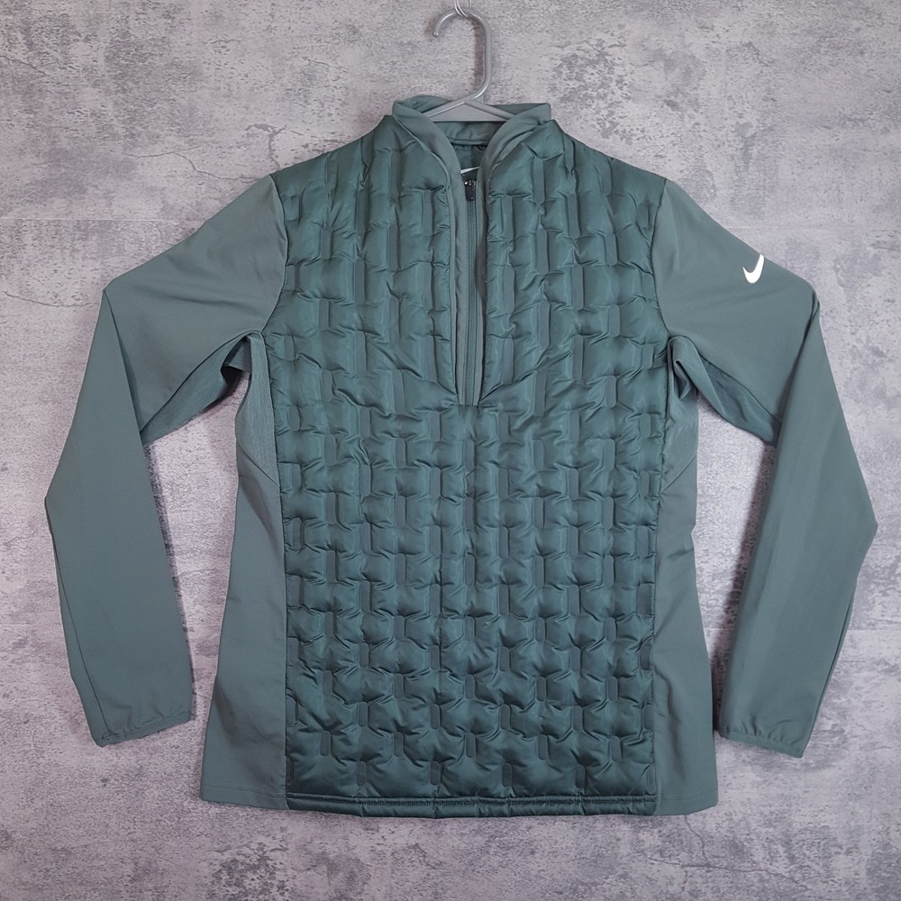 NIKE Therma-Fit ADV Aeroloft Repel Golf Jacket Womens SMALL Green DX6082-338